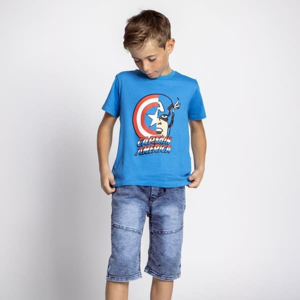 Børne Kortærmet T-shirt The Avengers Blå - 10 år
