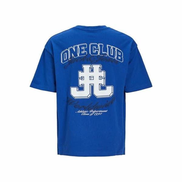 Barn T-shirt med kortärm Jack & Jones Jorcole Back Print Mörkblå - 116-122 cm