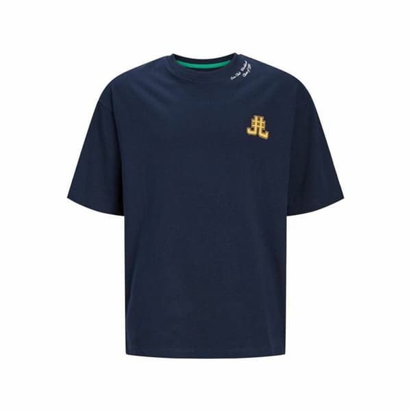 Barn T-shirt med kortärm Jack & Jones Jorcole Back Print Marinblå - 110-116 cm