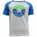 Miniatyrbillede 3 af 4: Børne Kortærmet T-shirt Converse Block Raglan Blå Hvid - 5-6 år