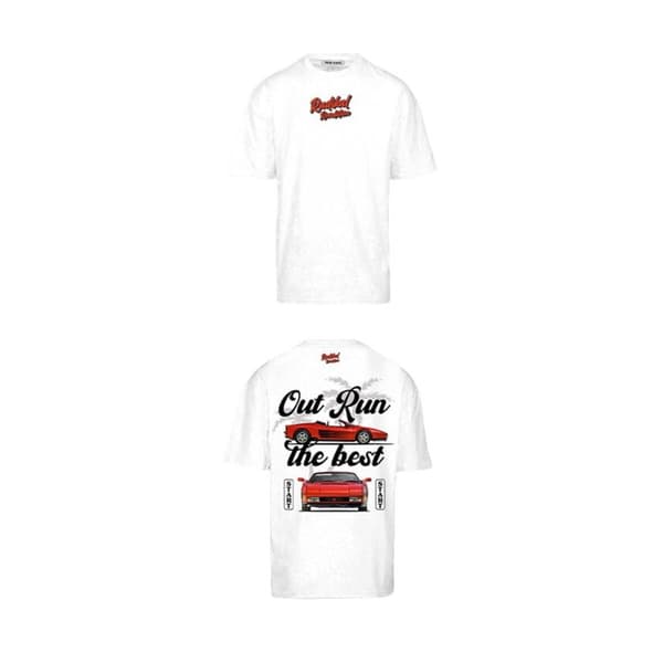 T-shirt med kortärm Herr RADIKAL OUT RUN Vit XXXL