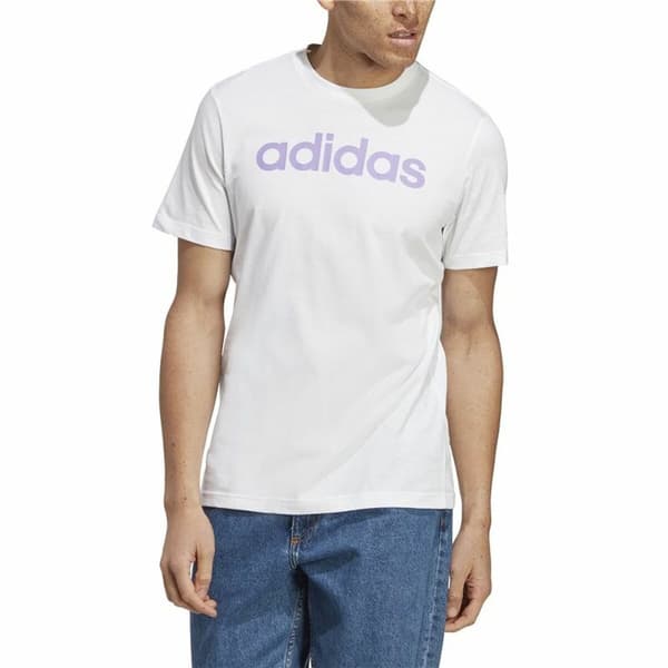 T-shirt med kortärm Herr Adidas Essentials Vit - S