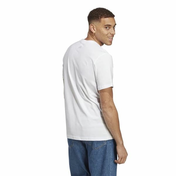 T-shirt med kortärm Herr Adidas Essentials Vit - S