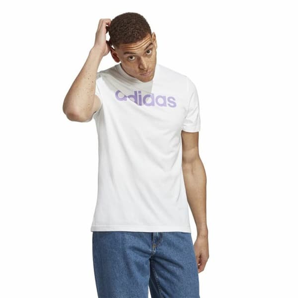 T-shirt med kortärm Herr Adidas Essentials Vit - S