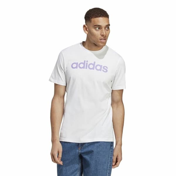 T-shirt med kortärm Herr Adidas Essentials Vit - S