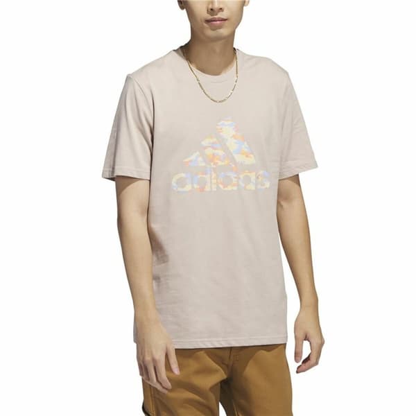 T-shirt med kortärm Herr Adidas Beige Kamouflage - M