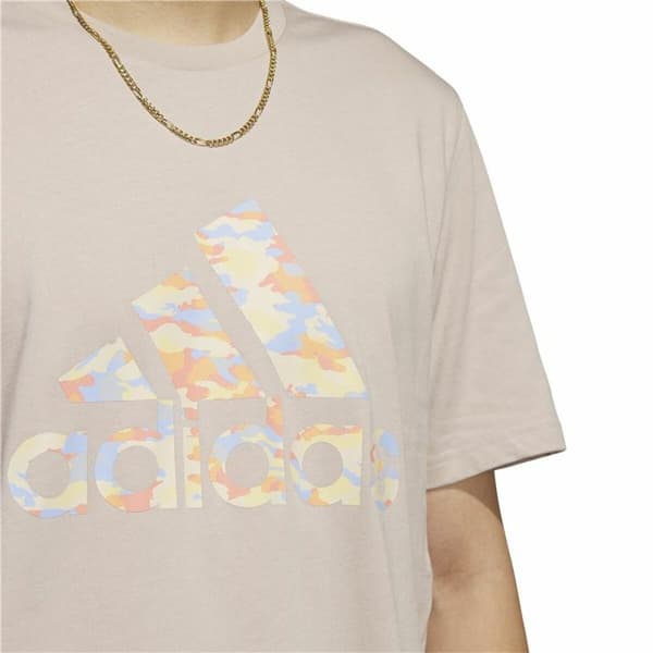 T-shirt med kortärm Herr Adidas Beige Kamouflage - M