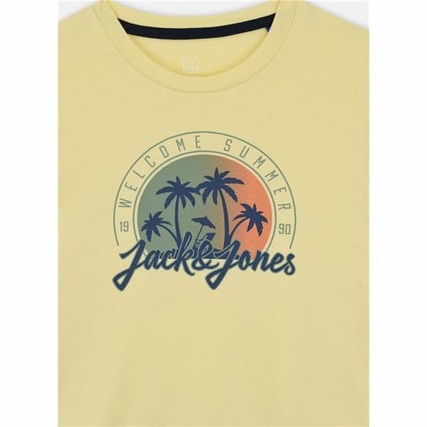 Barn T-shirt med kortärm Jack & Jones Jjsummer Smu Vibe Tee Gul - 10 år