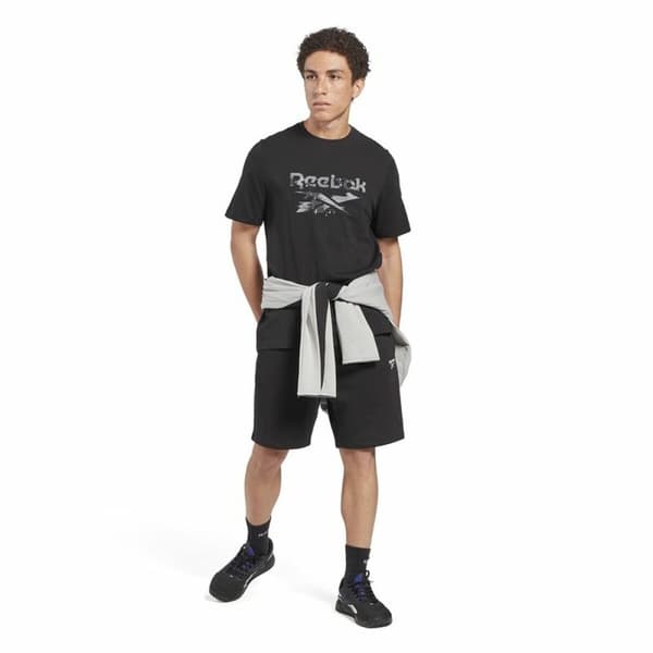 T-shirt med kortärm Herr Reebok Indentity Modern Camo Svart Kamouflage - M
