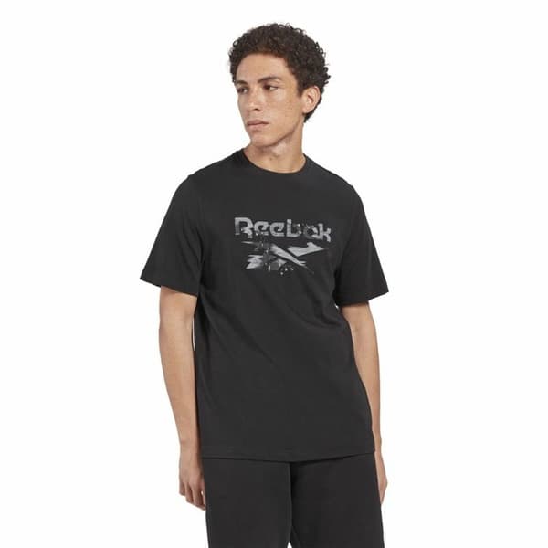T-shirt med kortärm Herr Reebok Indentity Modern Camo Svart Kamouflage - M