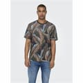 Miniatyrbild 3 av 4: T-shirt med kortärm Herr Only & Sons Onskobe Reg Banana Leaf Svart - L