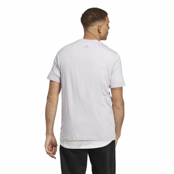 Kortærmet T-shirt til Mænd Adidas Essentials Syren - S