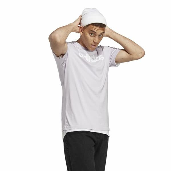 Kortærmet T-shirt til Mænd Adidas Essentials Syren - S