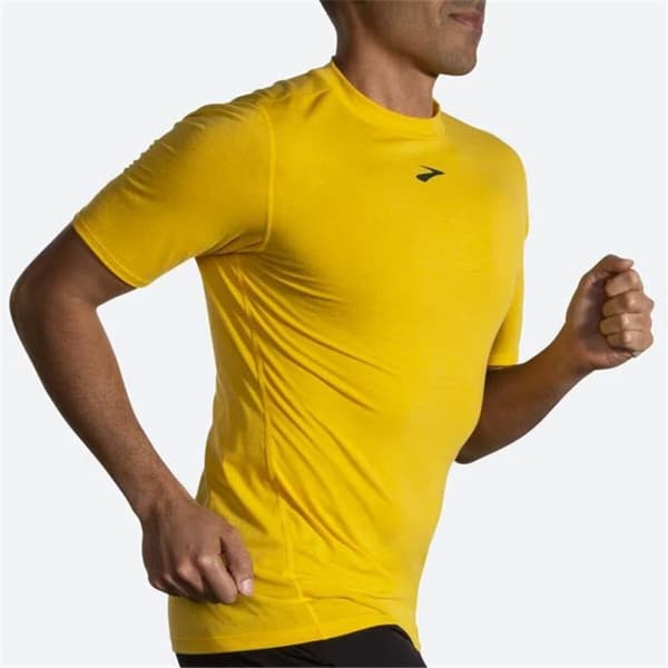 Kortærmet T-shirt til Mænd Brooks High Point Gul - S