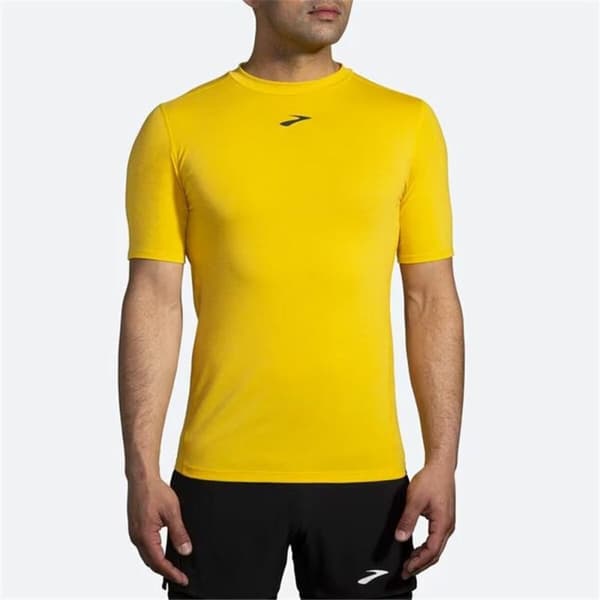 Kortærmet T-shirt til Mænd Brooks High Point Gul - S