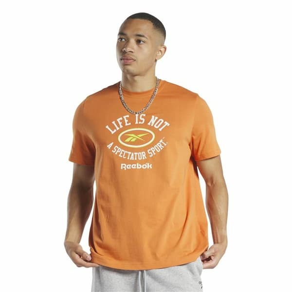 Kortærmet T-shirt til Mænd Reebok Graphic Series Orange - S