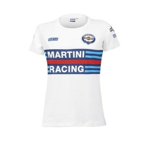 Kortærmet T-shirt til Kvinder Sparco Martini Racing Hvid - S