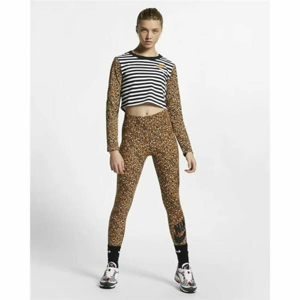 Langarmet T-skjorte til Kvinner Nike Animal Print - XS