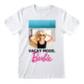 Miniatyrbilde 1 av 2: Kortarmet T-skjorte Barbie Vacay Mode Hvit Unisex - XL