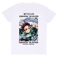 Miniatyrbilde 1 av 3: Kortarmet T-skjorte Demon Slayer Whirlpool Hvit Unisex - L