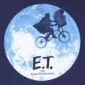 Miniatyrbilde 2 av 3: Kortarmet T-skjorte E.T. Moon Silhouette Blå Unisex - M