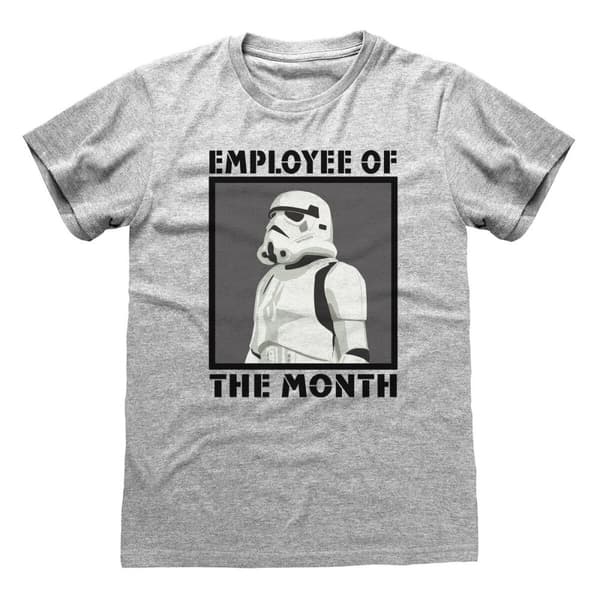 Kortarmet T-skjorte Star Wars Employee of the Month Grå Unisex - S