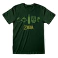 Miniatyrbilde 1 av 2: Unisex Skjorte T-shorte The Legend of Zelda Icons Mørkegrønn - S
