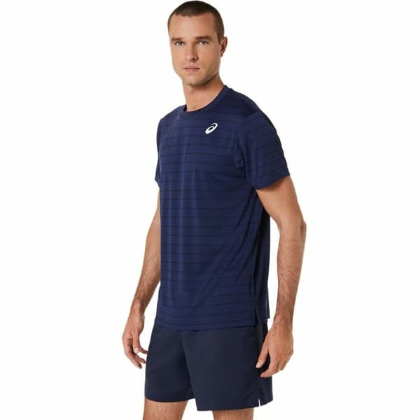 Kortarmet T-skjorte til Menn Asics Court Marineblå Tennis - S
