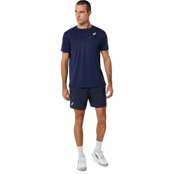 Kortarmet T-skjorte til Menn Asics Court Marineblå Tennis - S
