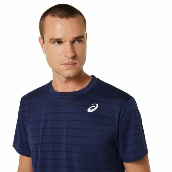 Kortarmet T-skjorte til Menn Asics Court Marineblå Tennis - S
