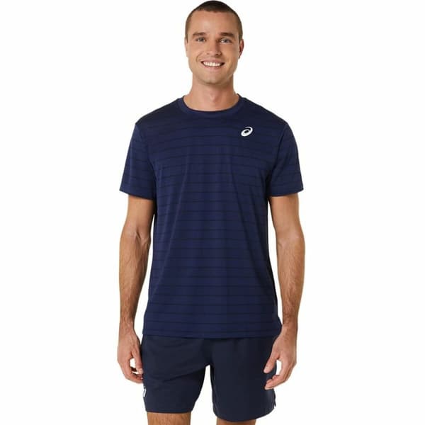 Kortarmet T-skjorte til Menn Asics Court Marineblå Tennis - S