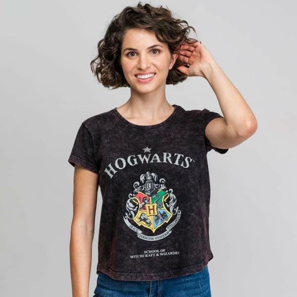 Naisten T-paita Harry Potter Harmaa Tumman harmaa - XL