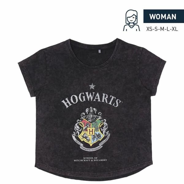Naisten T-paita Harry Potter Harmaa Tumman harmaa - XL