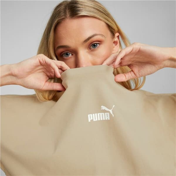 Naisten T-paita Puma Colorblock Beige - XS