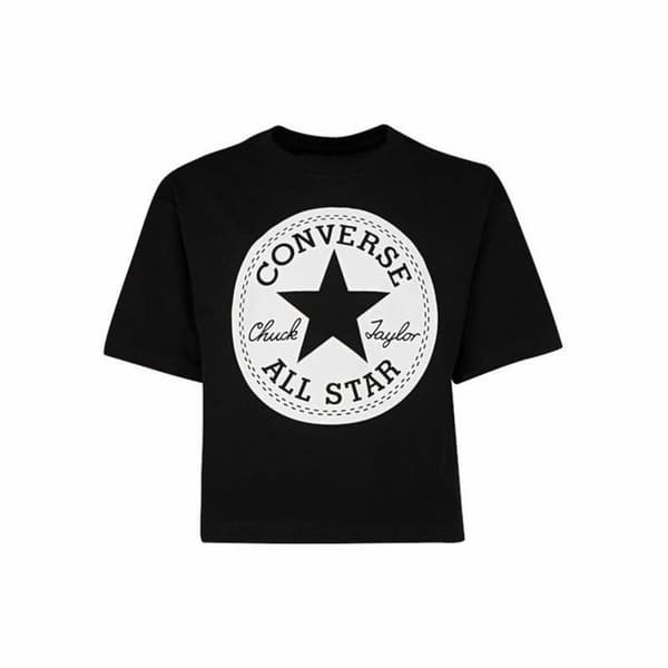 Lyhythihainen paita Signature Converse Chuck Patch Boxy Musta - 5-6 vuotta