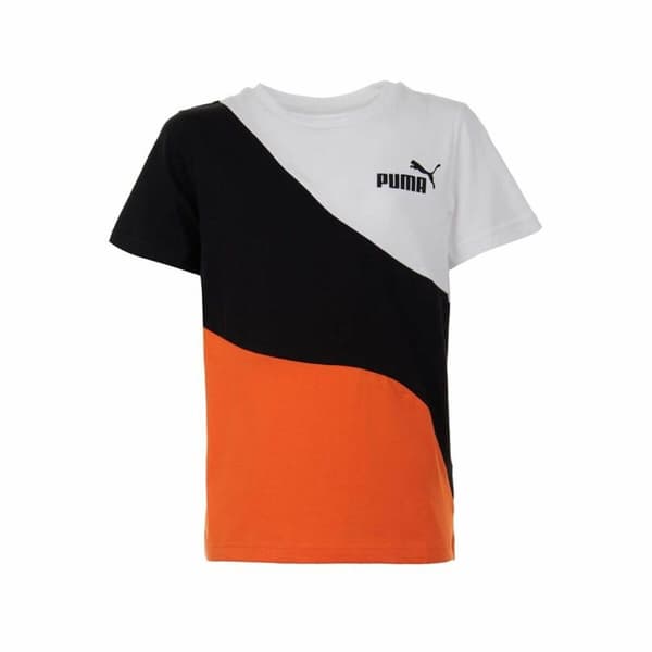 Lasten T-paita Puma Power Cat  Musta - 11-12 vuotta