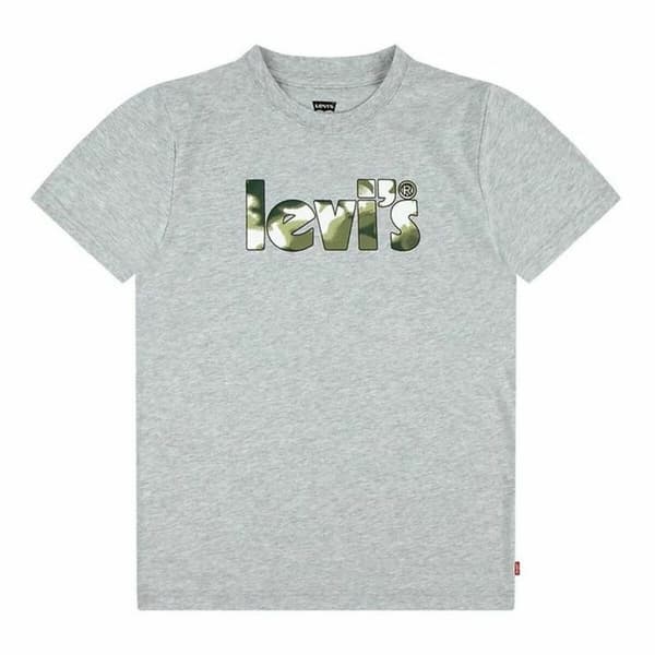 T-paita Levi's Camo Poster Logo Gray Harmaa - 4 vuotta