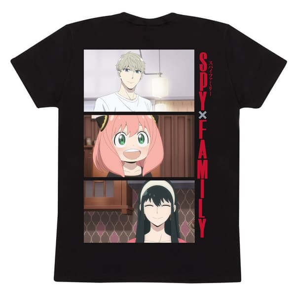 Lyhythihainen paita Spy X Family Trio Shots Musta Unisex - XL