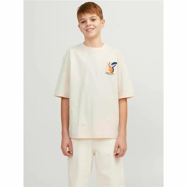 Lasten Lyhythihainen paita Jack & Jones tampa Back Beige - 15-16 vuotta