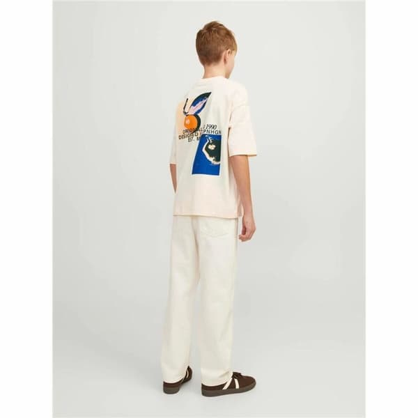 Lasten Lyhythihainen paita Jack & Jones tampa Back Beige - 15-16 vuotta