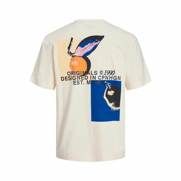 Lasten Lyhythihainen paita Jack & Jones tampa Back Beige - 15-16 vuotta
