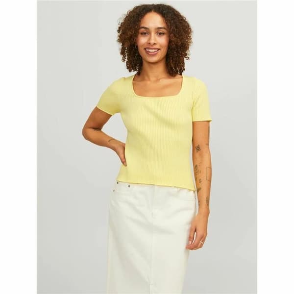 Naisten T-paita Jxsky Ss Jack & Jones French Vanilla Keltainen - S