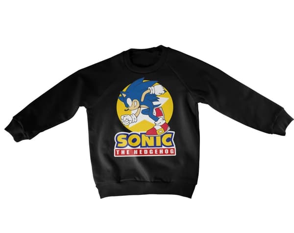 Fast Sonic - Sonic The Hedgehog Kids Sweatshirt Black 8Years/YM