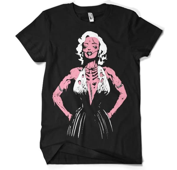 Zombie Monroe T-Shirt Black Medium