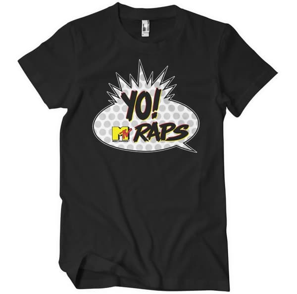 Yo! MTV Raps Classic Logo T-Shirt Black X-Large