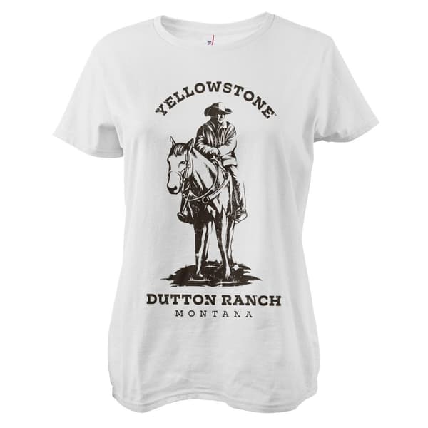 Yellowstone Rancher Girly Tee White Medium