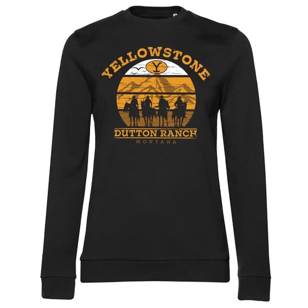 Yellowstone Cowboys Girly Sweatshirt Black X-Large