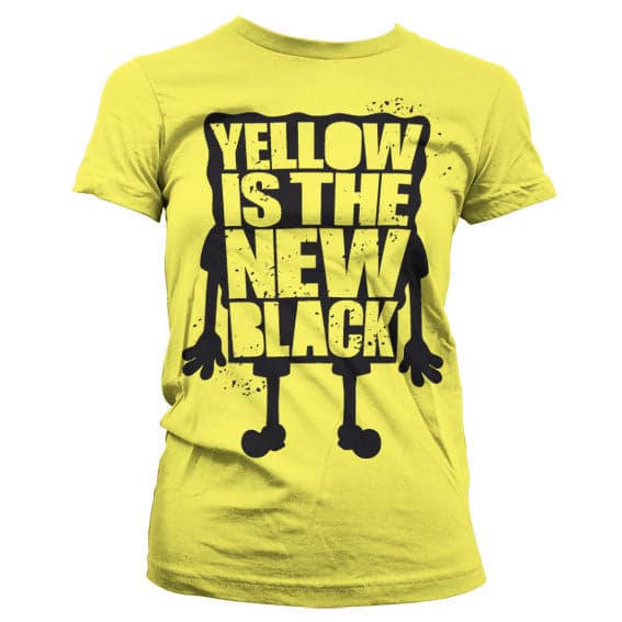 Yellow Is The New Black Girly T-Shirt Yellow XX-Large