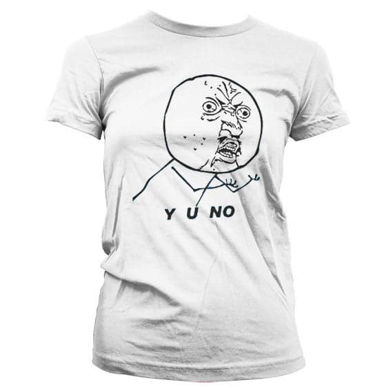 Y O NO Girly T-Shirt White X-Large