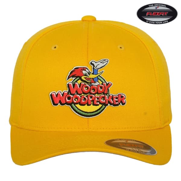 Woody Woodpecker Classic Logo Flexfit Cap Yellow L/XL